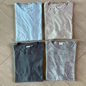 #2660 Onia 4 Basic Tees Men's One side Pocket size Small